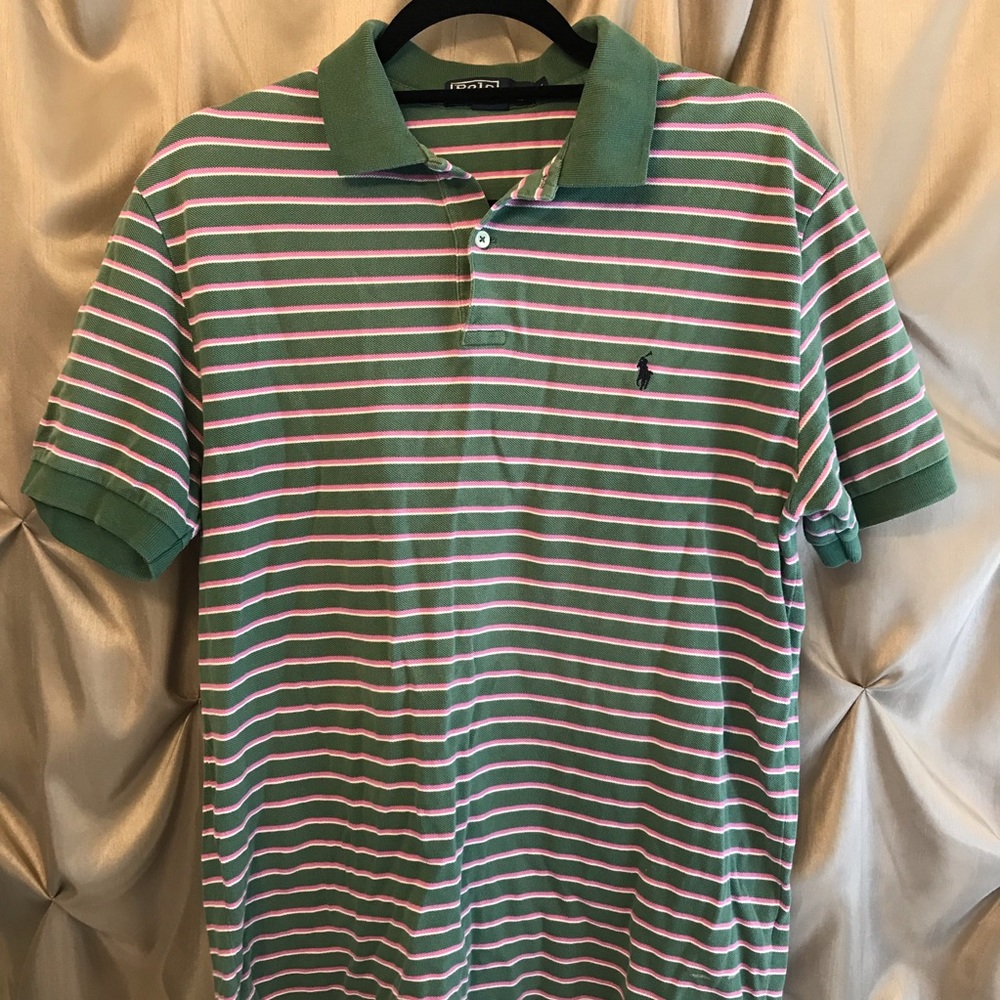Polo by Ralph Lauren Men’s Striped Polo Medium EUC - Picture 2 of 7